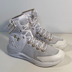 Under Armour HOVR Highlight Ace White Gold Volleyball Shoes Women Size 9 / New